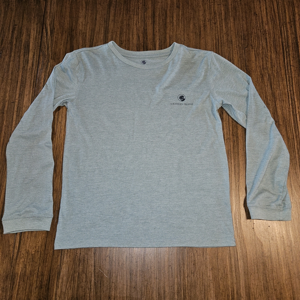 Southern Proper Light Blue Long Sleeve Tee Boys Size XL